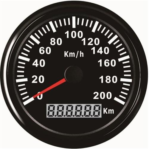 1pc Auto GPS Speedometers 0-200km/h Speed Indicators Tuning Gauges 85mm IP67 Waterproof Devices with Red Backlight and Antenna