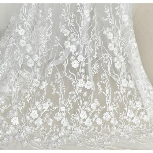 Wedding Dress Fashion Embroidered Lace Fabric Flower Handmade DIY Production Materials RS2613