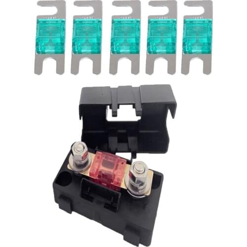 The 30S Heavy Duty Mini ANS Fuse Holder With 5pcs ANL Fuses For RV Car Forklift