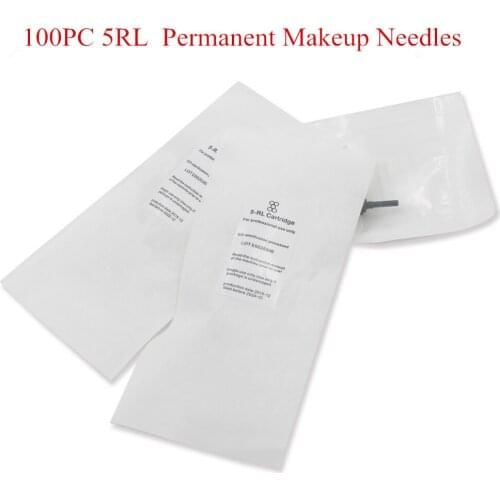 600D-G 5RL Tattoo Needles Tattoo Permanent Makeup Needles Sterilized eyebrown lips tattoo machine pen tattoo needles 100pcs /lot