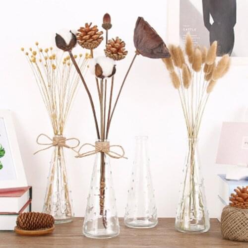 Nordic Hydroponic Transparent Glass Plants Vase Pumpkin shape Home Ornaments Table Flowers Small Vase Home Decoration 1 Piece