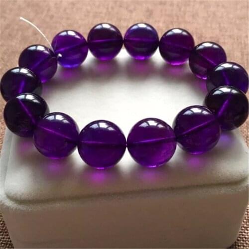 16mm Fashion Stretch Charm Bracelet For Women Femme Genuine Natural Brazil Quartz Crystal Round Bead Bracelet