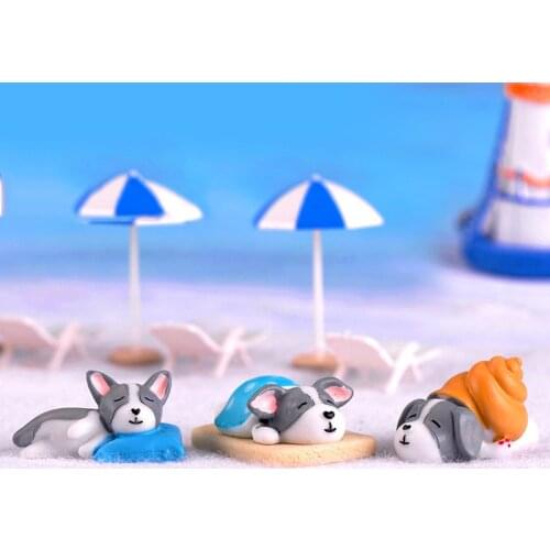 ZOCDOU 1 Piece Fashion Mini Rest Dog Puppy Perro Anime Small Figurine Statue Crafts Ornament Tool Miniatures DIY Home Decor