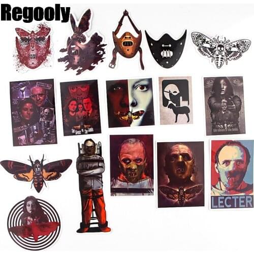 15pcs The Silence of the Lambs Scrapbooking Stickers Packs Waterproof Skateboard Luggage Motorcycle Guitar Graffiti Kid Toy