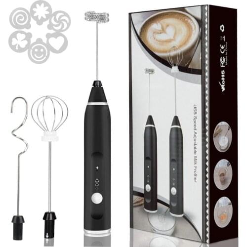 3-Speed Adjustable Blender Espresso Latte Maker Beater Stirrer Coffee Milk Frother Foaming Blender Kitchen Tool