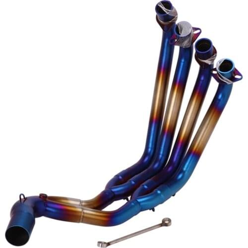 Slip on Motorcycle Exhaust Front Connect Tube Header Pipe Stainless Steel Exhaust System For Honda CB650 2014-2020