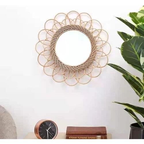 INS Nordic Web Celebrity Wall Decoration Sun Golden Creative Living Room Porch Bed Bed Scene Props Decorative Mirror