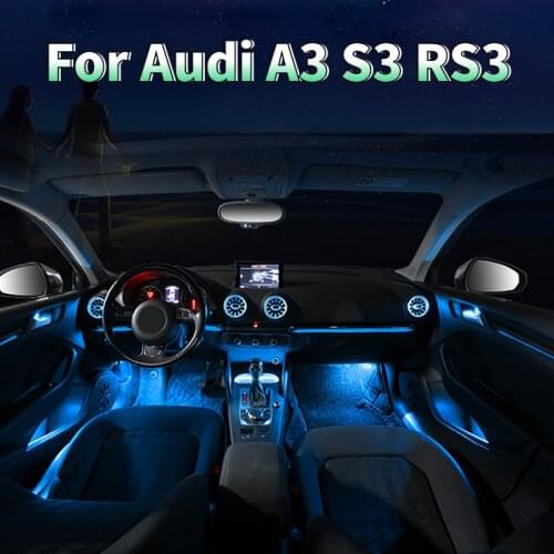 For Audi A3 Atmosphere Light 21 Color A3 S3 RS3 Turbine Luminous Air Outlet Atmosphere Light For Original Modification
