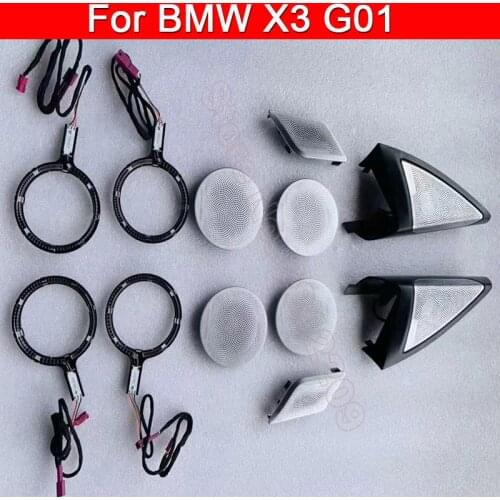 For BMW X3 G01 Car Midrange Treble Speaker Panel Tweeter Ambient Light Auto LED Horn Cover Decorative Atmosphere Lamp Lights