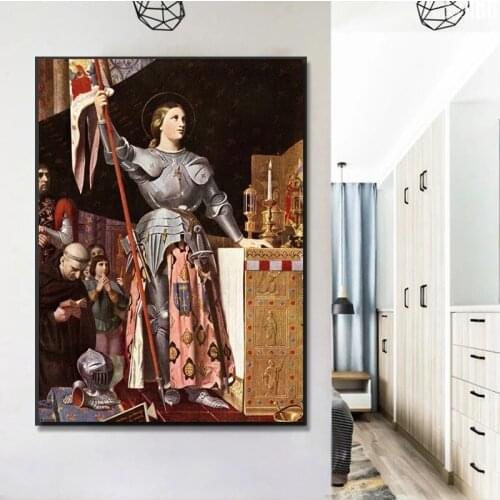 Classic Famous Oil Painting Joan of Arc Wall Art Decor for Living Room Print Poster on Canvas Home Decoration Picture No Frame
