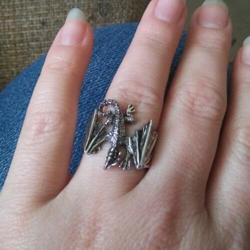 Retro Pterosaur Ring Creative Punk Style Dinosaur Shape Rings Men And Women Couple Unique Personality Finger Ornaments