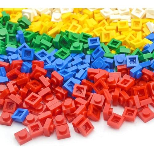 300pcs/lot DIY Blocks Building Bricks Thin 1x1 Educational Assemblage Construction Toys for Children Size Compatible all brands