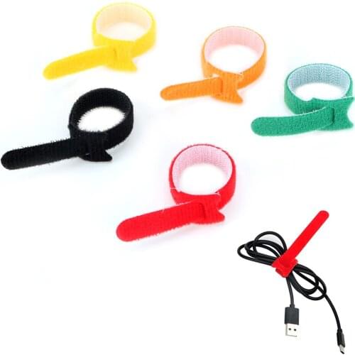Reusable Cable Ties Electrical Supplies Nylon Back To Back Cable Tie 10Pcs/Set Hook Loop Fastener 12*150mm With Eyelet Holes