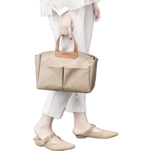 Fashion Portable Stroller Organizer Diaper Bag Multi Pockets Oxford Women Handbag Waterproof Solid Color Maternity Bag 2 Hooks