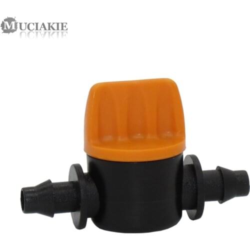 MUCIAKIE 5PCS Garden Hose 4/7mm Miniature Valves Hose Waterstop Connectors Barbed Water Flow Control Valve Irrigation Fittings
