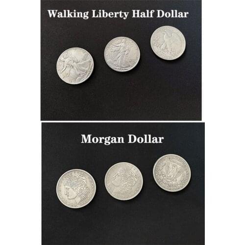 Dream Coin Set by Johnny Wong (Morgan Dollar) Magic Tricks Coin Appear Disappear Flight Magia Magician Close Up Illusion Gimmick