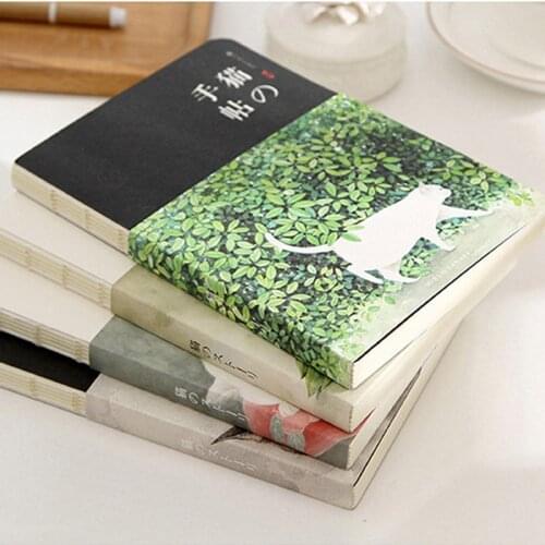 New Blank Vintage Sketchbook Diary Drawing Painting Cute Cat Notebook Paper Sketch Book Office School Supplies Stationery Gift