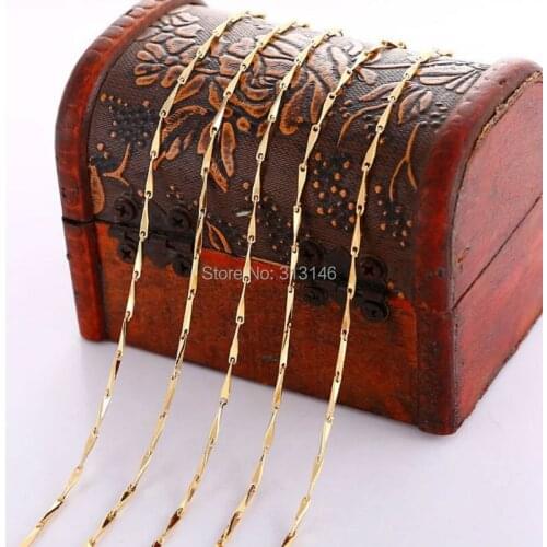 Bulk Wholesale Lots 5 pcs 1.5mm 925 Stamped 24K Real Yellow Gold Plated Fashion Link Chains Necklace for Pendant for Women 18"