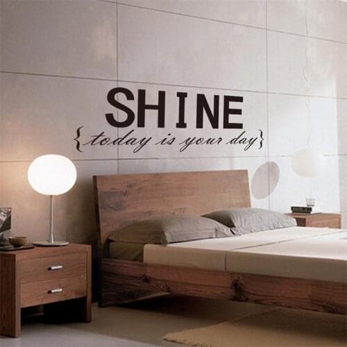 Shine Today Is Your Day quote wall stickers home decorations zooyoo8250 study room decal sticker 3d diy kids room wall decals