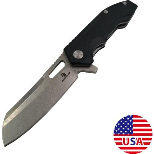 High hardness D2 material folding knife, outdoor survival knife, camping barbecue cutting branches can open canned food