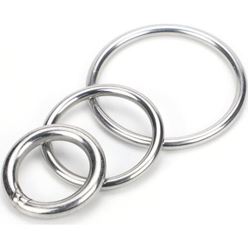 6*50mm welding stainless steel circle ring hanger buckle DIY handmade chain fitting bag part Suspension Ring Connecting Ring
