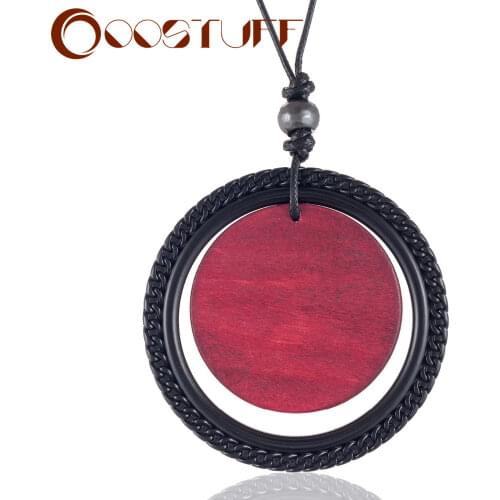 Original Vintage Long Chain Necklace Women with Wood Pendants necklaces & pendants Wholesale Jewelry collares mujer colar choker