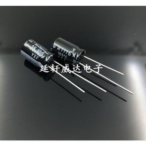 100pcs RUBYCON YXF 35V100UF 8x11.5MM electrolytic capacitor 100uf 35v yxf 100uF/35V high frequency low resistance long life