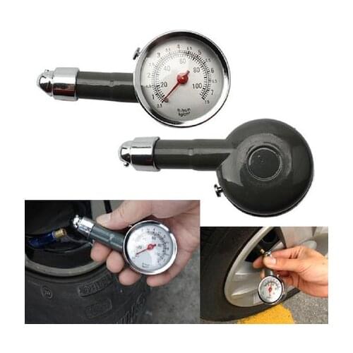 20PC Analog Auto Wheel Tire Air Pressure Gauge Meter Handle Mirror Shaped Vehicle Motorcycle Car Tyre Tester Air Monitor System