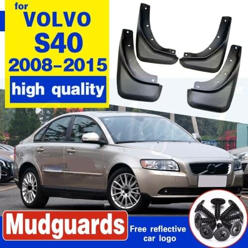 4pcs Auto Mudflaps Fit For VOLVO S40 2008 2009 2010 - 2015 Mudguards Mud flap Splash guards fender flare Mudguard accesories