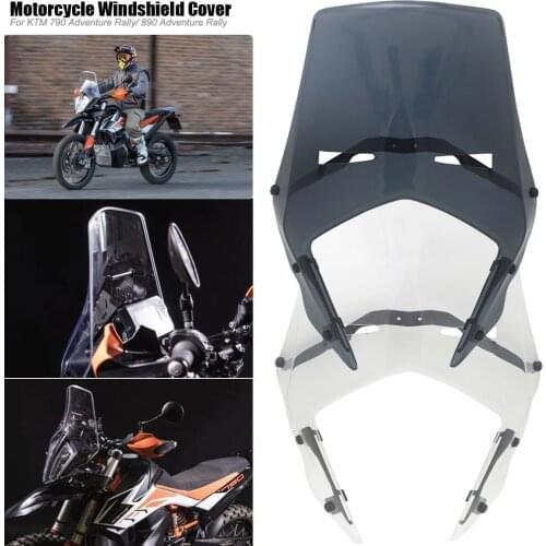 Motorcycle Windshield Windscreen Accessories Double Bubble Acrylic For 790/890 Adventure Rally Light Grey or Clear