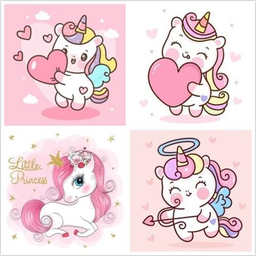 5D Diamond Painting Diamond Embroidery Unicorn Full Drill Cartoon Magic Cross Stitch Mosaic Art Home Decor Kids Room DIY Gift