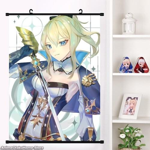 Anime Game Genshin Impact Jean Cosplay Poster Wall Scroll Painting Mural Fashion Manga HD Print Home Decor Collection Art Gift