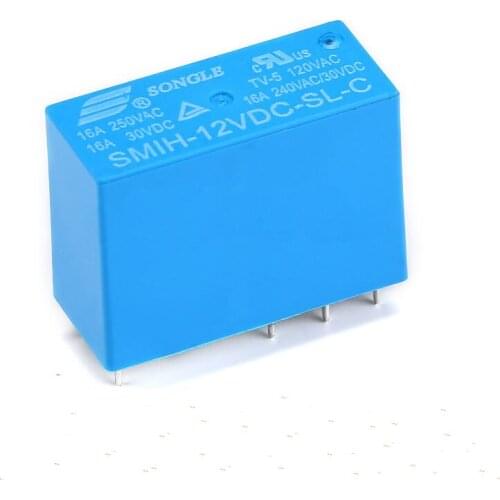 Free shipping 10pc Original SMI-05VDC-SL-2C 8pin 5A DC Power Relay PCB Type blue color Compound type
