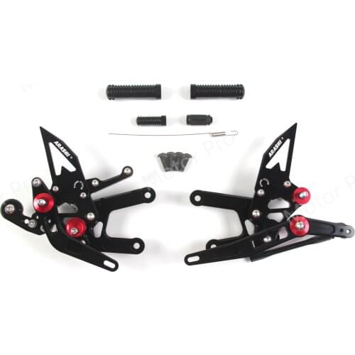 For Yamaha YZF R6 2017 - 2021 Motorcycle Adjustable Footrests Foot Peg Rest Rearsets Rear Set Aluminum YZF-R6 2018 2019 2020