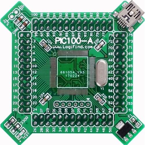 DsPIC PIC32 PIC24 Microcontroller Development Board Core Board PIC100-A Semi-finished Product Without Microcontroller