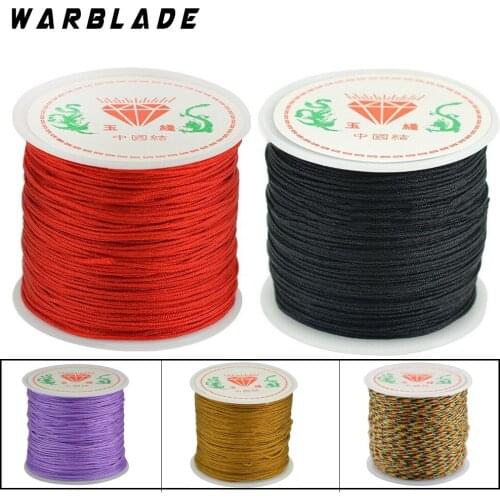 45m 0.8mm Cotton Cord Nylon Thread Cord Plastic String Strap DIY Rope Bead Necklace Shamballa Bracelet Jewelry Making WarBLade