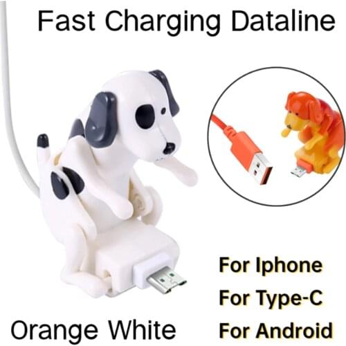 Funny Humping Dog Fast Charger Cable Charging Line Cute Fast Charging Power Date Cable 1.2M date cable good gift Dropshipping