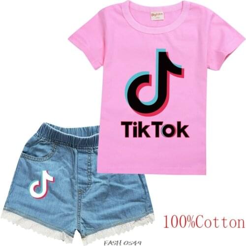 Clothing Sets Summer Toddler Girls Tik Tok Clothes 2pcs Outfits Kids Clothes Girl Tracksuit Suit For Girls Children Clothing