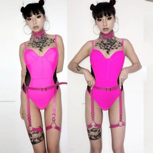 Jazz Dance Performance Bodysuit Costumes Nightclub GoGo Singer Pole Dance Clothing DJ Stage Clothes Woman Party Outfit DWY3842