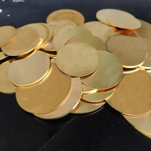 Brass Disc Round Plate Sheet H62 Copper Alloy Solid Circle Grinding Flakes High Hardness Good Ductility Foil Metallic Luster