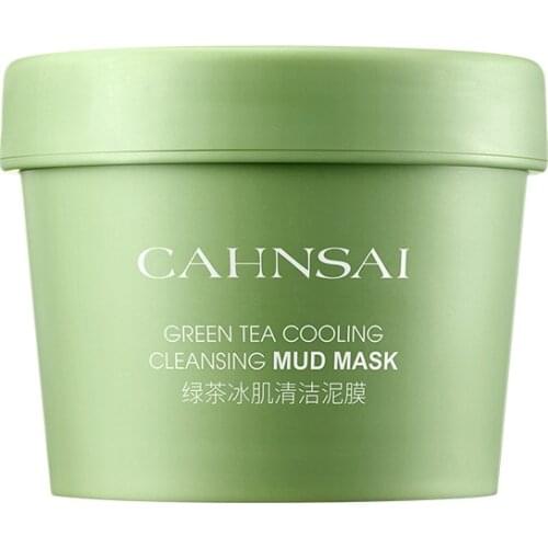Green Tea Ice Muscle Mud Mask For Face Care Gentle Hydrating And Oil Control Smearing Volcanic Deep Cleansing Women