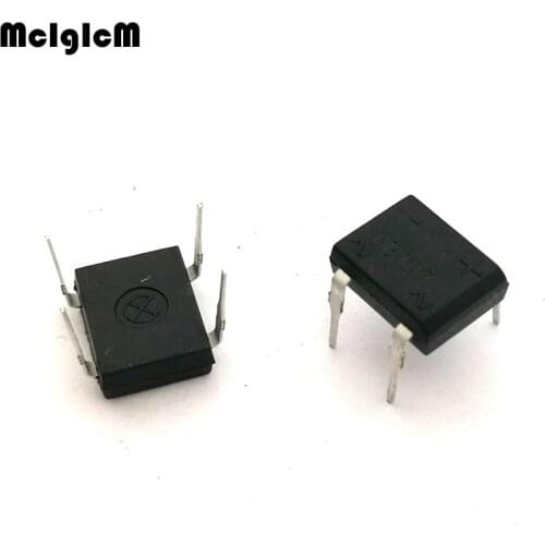 MCIGICM 50PCS DB107 dip4 dip 1A 1000V Single Phases Diode Rectifier Bridge