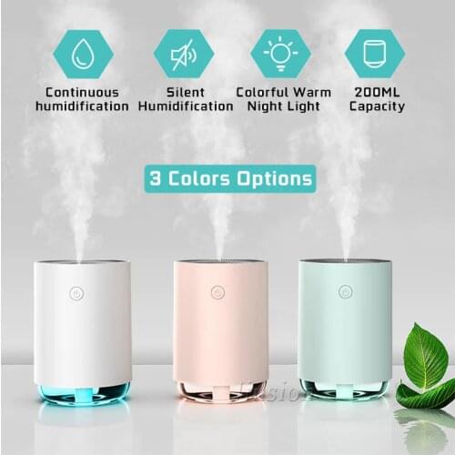 Mini USB Air Humidifier Essential Oil Diffuser For Car Home Office Travel Aromatherapy Diffuser Colorful Light Smart Cool Gadget