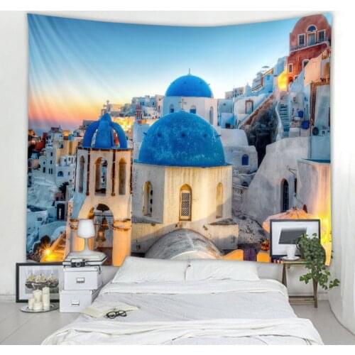 Nordic INS Greece Love Sea Landscape Tapestry Squad Witchcraft Wall Tapestry Mandala Wall Decoration Tapestry Bedroom Tapestry
