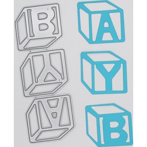 New Arrival Cute Letter Square Ornament Metal Steel Cutting Dies Stencil DIY Scrapbook Decor Embossing Paper Card Craft 42x118mm