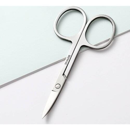 New Stainless Steel Small Eyebrow Nose Hair Scissors Cut Manicure Facial Trimming Tweezer Makeup Beauty Tool TN