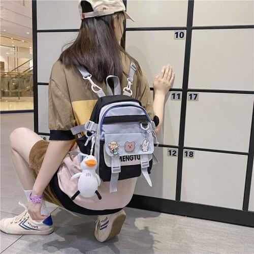New Fashion Korean Style Cute Mini Backpacks Women Waterproof Nylon Small Shoulder Bags for Teenage Girls Schoolbags Kawaii Bags