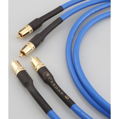 New Clear Light Interconnect Cable for CD Play AMP audio rca cable with Gold plated RCA jack