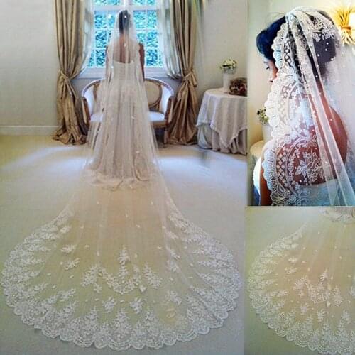 Pearl Diary Wedding Lace Veils