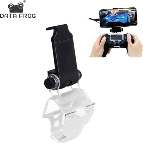 Data Frog Mobile Cell Phone Stand Holder Universal for Dualshock 4 Adjustable Clip Gamepad Stand for PlayStation 4 PS4 Slim Pro